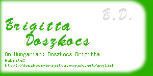 brigitta doszkocs business card